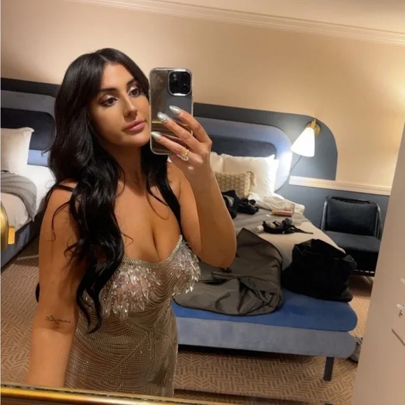 Mew Mews Silver Strapless Dress - Picture 14 of 15